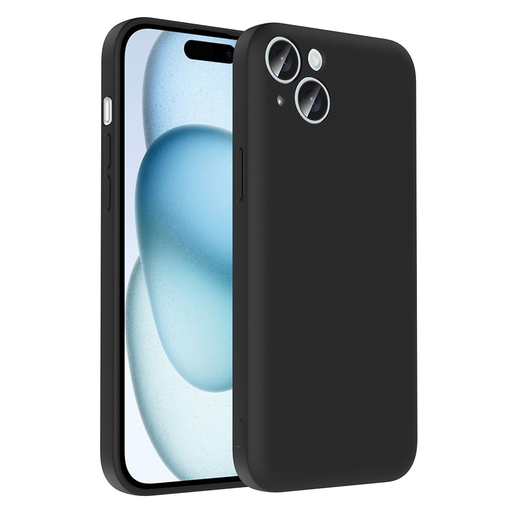 Apple iPhone 15 Plus Kılıf Kamera Korumalı Kartlık Hazneli Zore Vitra Kapak Gri