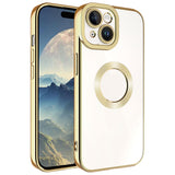 Apple iPhone 15 Plus Kılıf Kamera Korumalı Logo Gösteren Zore Omega Kapak Siyah