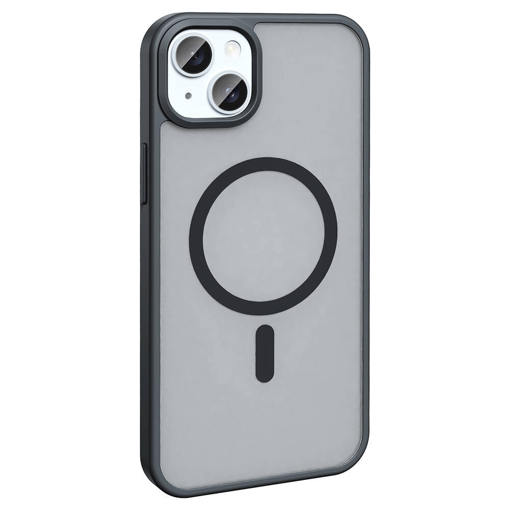 Apple iPhone 15 Plus Kılıf M-safe Şarj Özellikli Mat Arka Yüzey Zore Sio Kapak Açık Yeşil