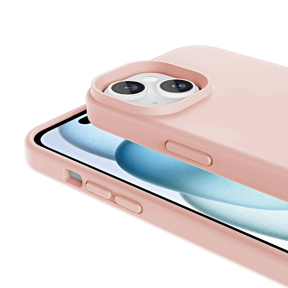 Apple iPhone 15 Plus Kılıf M-safe Şarj Özellikli Sıvı Teknolojili Silinebilir Sert Zore Kivi Kapak Koyu Gri