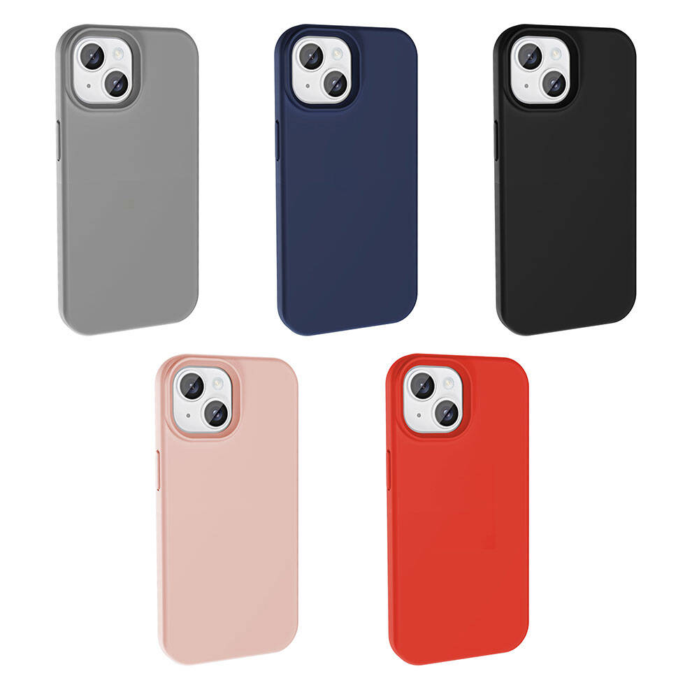 Apple iPhone 15 Plus Kılıf M-safe Şarj Özellikli Sıvı Teknolojili Silinebilir Sert Zore Kivi Kapak Pembe