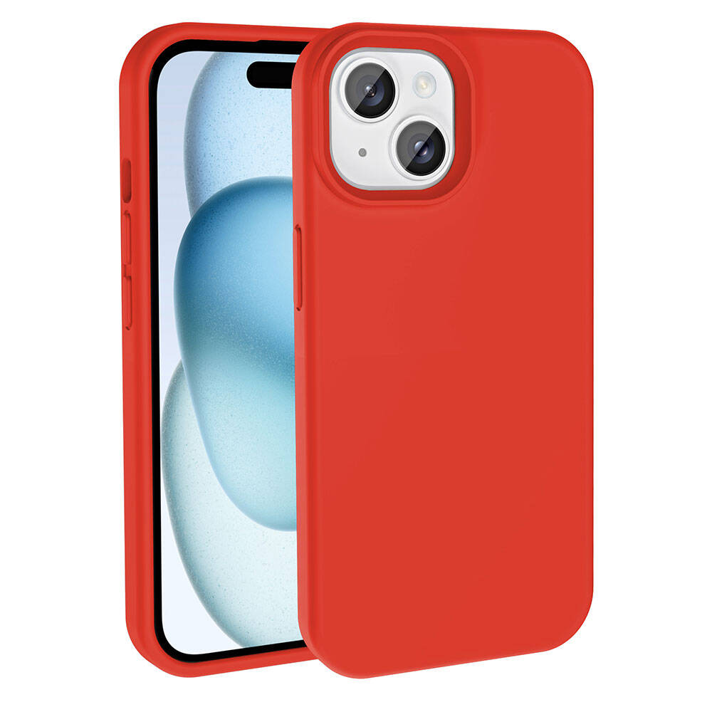 Apple iPhone 15 Plus Kılıf M-safe Şarj Özellikli Sıvı Teknolojili Silinebilir Sert Zore Kivi Kapak Koyu Gri