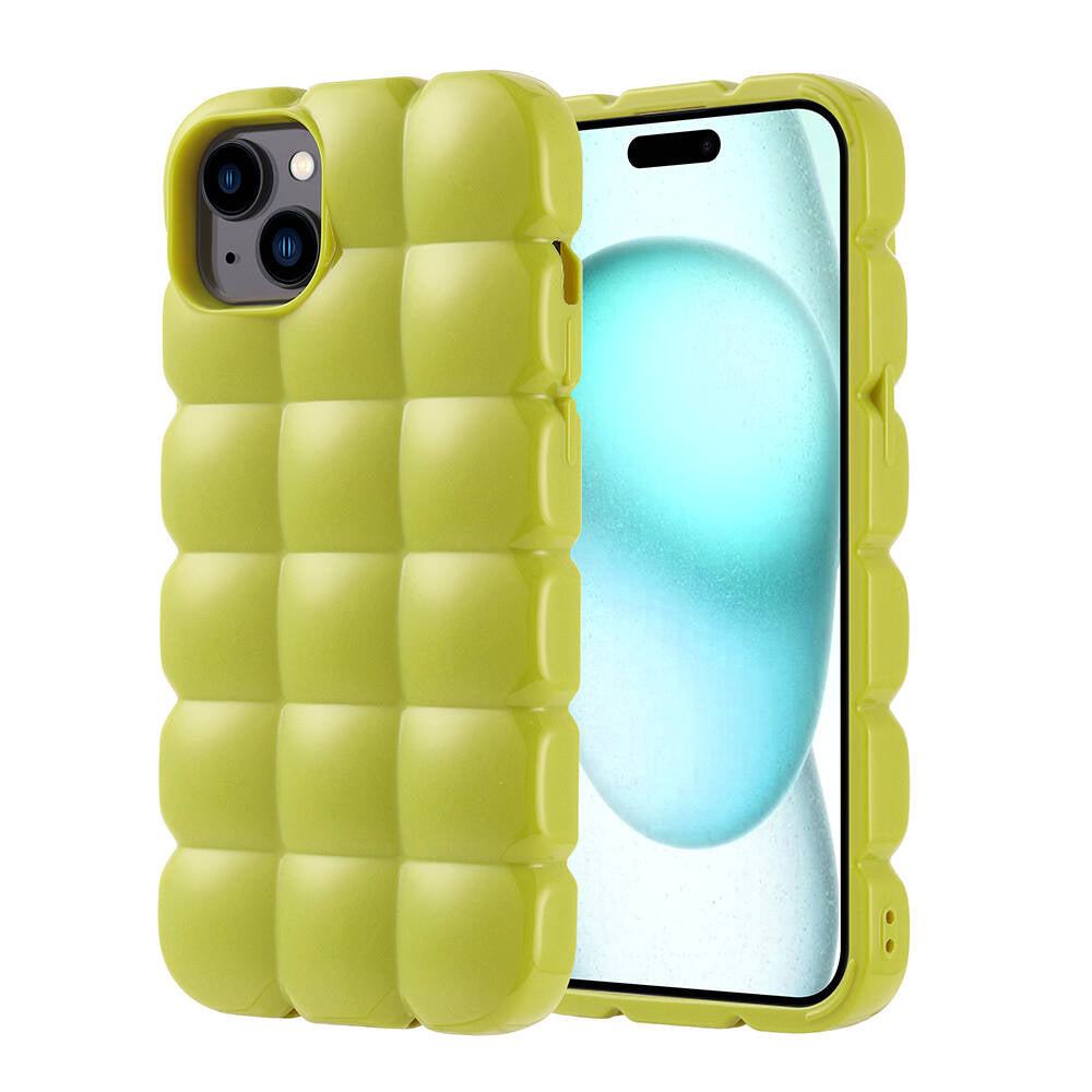 Apple iPhone 15 Plus Kılıf Parlak Esnek Silikon Zore Dom Dom Kapak Mavi