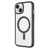 Apple iPhone 15 Plus Kılıf Wireless Şarj Özellikli Sert PC Zore Mat Riksos M-safe Kapak Gümüş