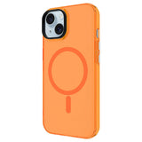 Apple iPhone 15 Plus Kılıf Zore M-safe Şarj Özellikli Buzlu Transparan C-Pro Sert Kapak Lacivert