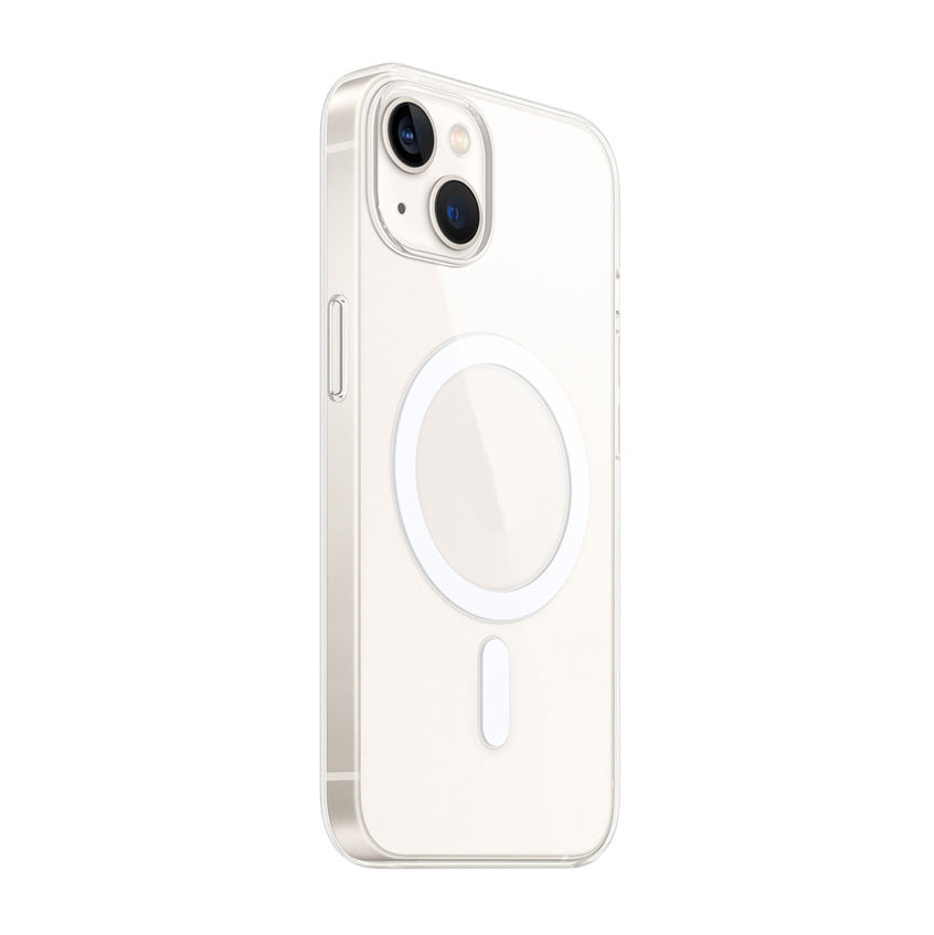 Apple iPhone 15 Plus Kılıf Zore M-safe Şarj Özellikli Şeffaf Tek Kamera Çerçeveli Porto Kapak Renksiz