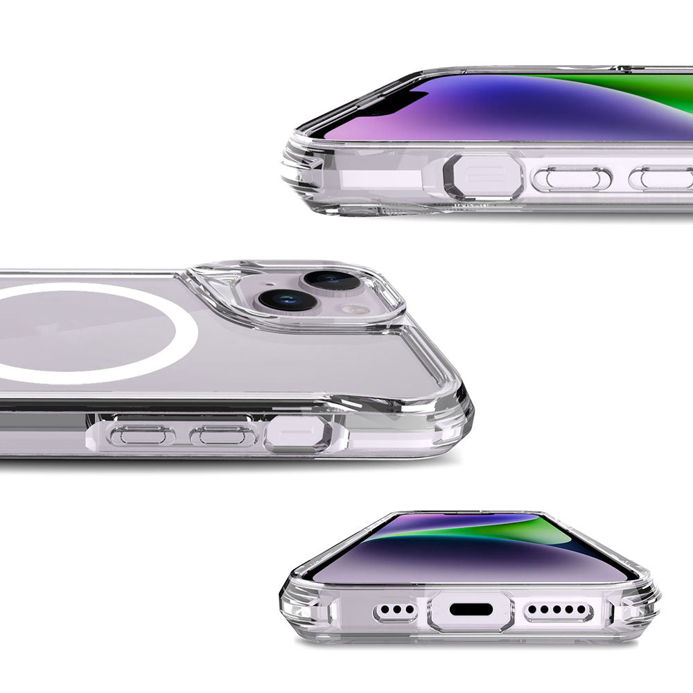 Apple iPhone 15 Plus Kılıf Zore M-safe Şarj Özellikli T-Max M-safe Kapak Renksiz