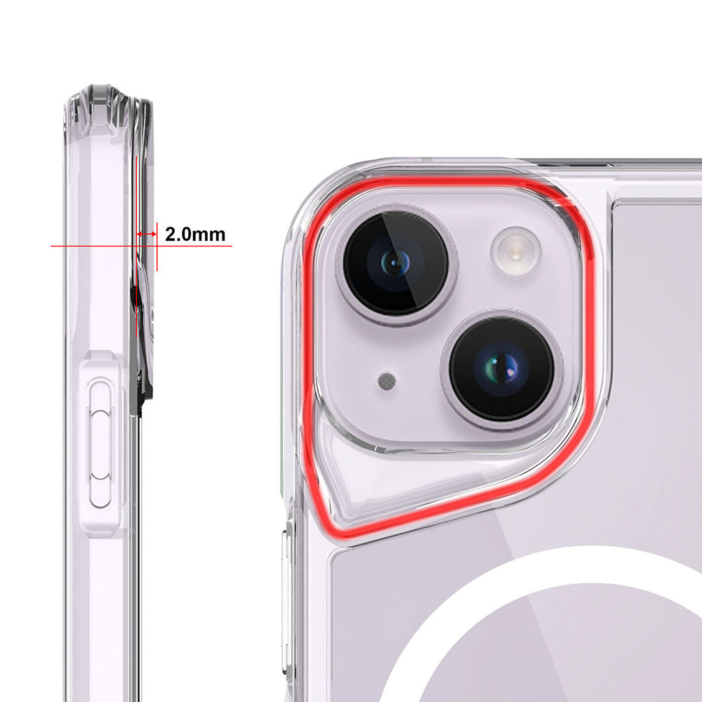 Apple iPhone 15 Plus Kılıf Zore M-safe Şarj Özellikli T-Max M-safe Kapak Renksiz