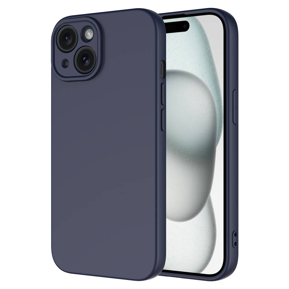 Apple iPhone 15 Plus Kılıf Zore Mara Lansman Kapak Lacivert