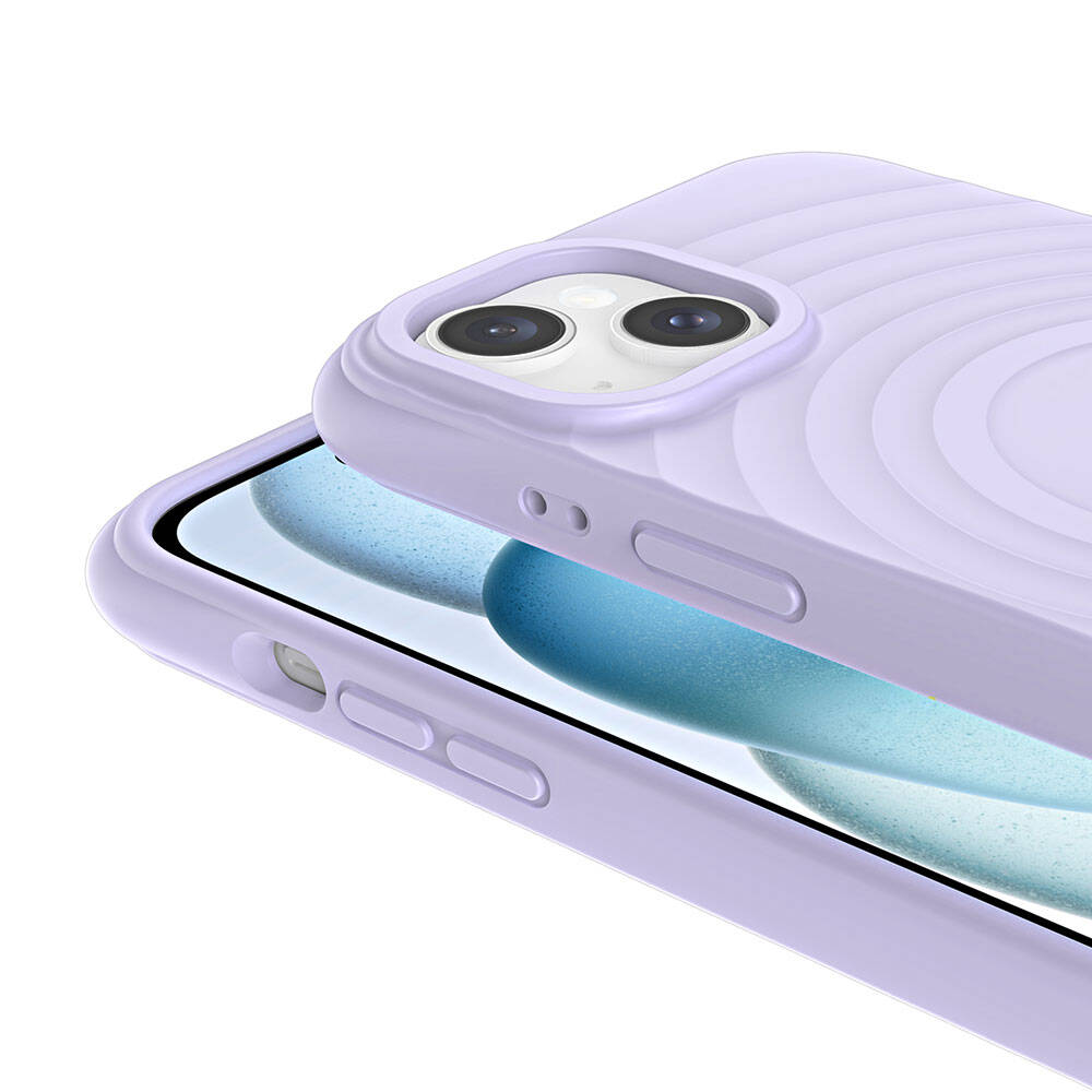 Apple iPhone 15 Plus M-safe Şarj Özellikli Airbagli Mat Görünümlü Zore Hepi Kapak Pembe Açık