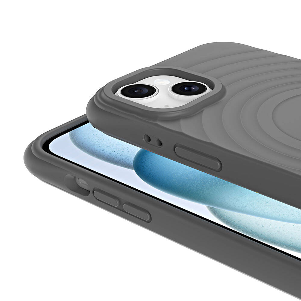 Apple iPhone 15 Plus M-safe Şarj Özellikli Airbagli Mat Görünümlü Zore Hepi Kapak Pembe Açık