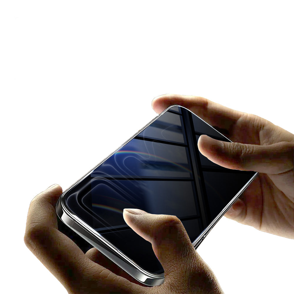 Apple iPhone 15 Plus 2.5D Oliv Privacy Temperli Cam Ekran Koruyucu + Kolay Uygulama Aparatı Siyah