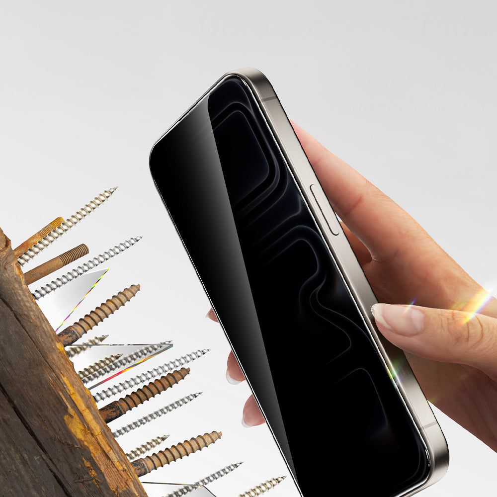 Apple iPhone 15 Plus 2.5D Oliv Privacy Temperli Cam Ekran Koruyucu + Kolay Uygulama Aparatı Siyah