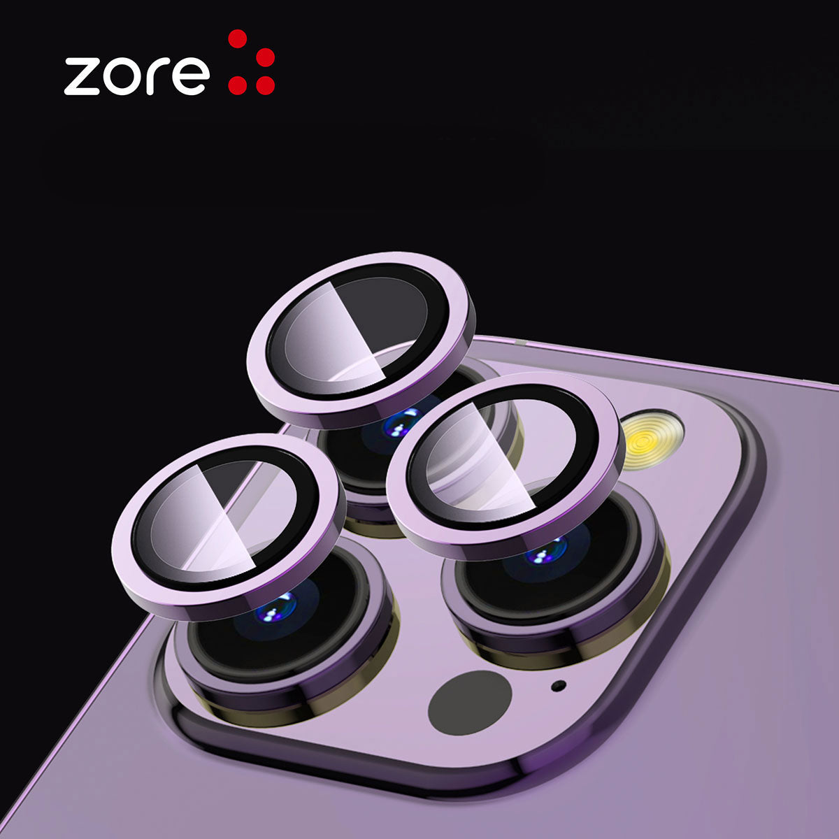 Apple iPhone 15 Plus Zore CL-12 Premium Safir Parmak İzi Bırakmayan Anti-Reflective Kamera Lens Koruyucu Baby Blue