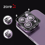 Apple iPhone 15 Plus Zore CL-12 Premium Safir Parmak İzi Bırakmayan Anti-Reflective Kamera Lens Koruyucu Baby Blue