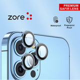 Apple iPhone 15 Plus Zore CL-12 Premium Safir Parmak İzi Bırakmayan Anti-Reflective Kamera Lens Koruyucu Baby Blue