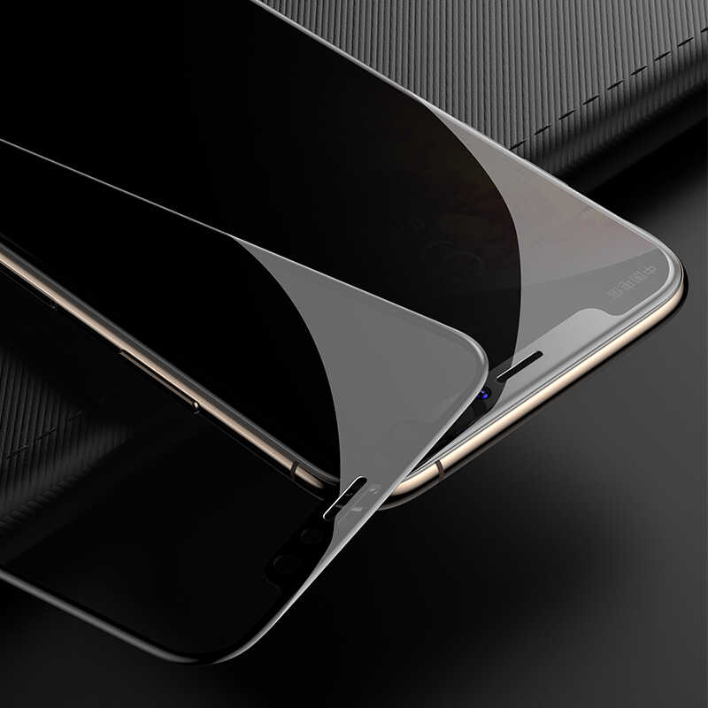 Apple iPhone 15 Pro Davin 5D Privacy Cam Ekran Koruyucu Siyah
