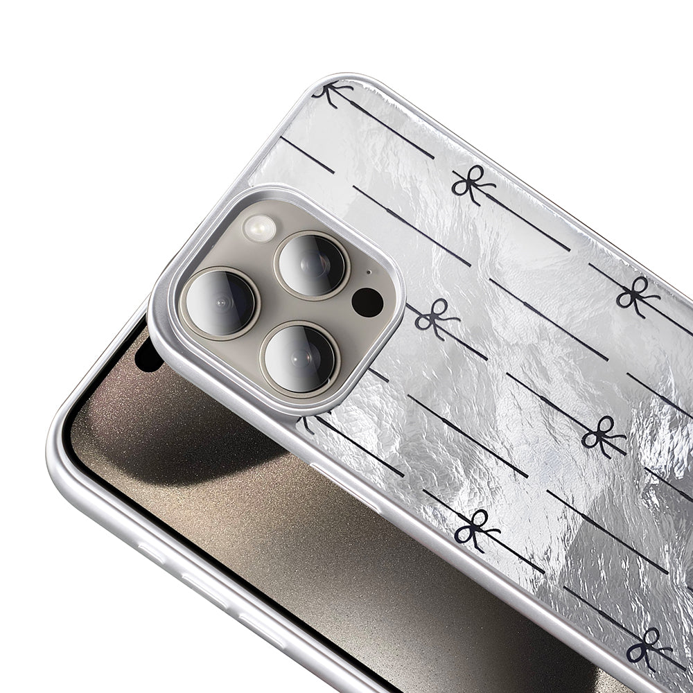 Apple iPhone 15 Pro Kılıf Desenli Zore Mep Kapak Gri Leopar
