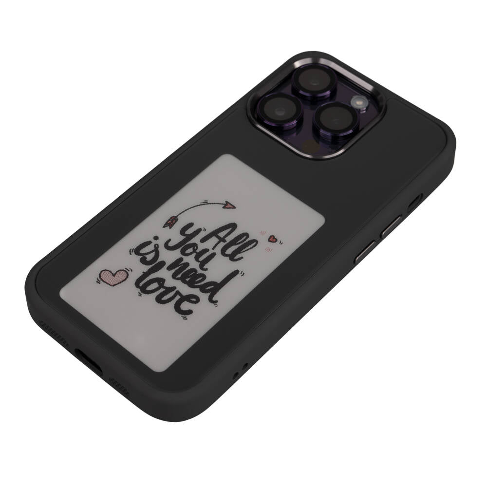 Apple iPhone 15 Pro Kılıf Ekranı Yansıtan Zore Akıllı NFC Kapak Gri