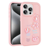 Apple iPhone 15 Pro Kılıf Kabartma Figürlü Parlak Zore Toys Silikon Kapak Mor