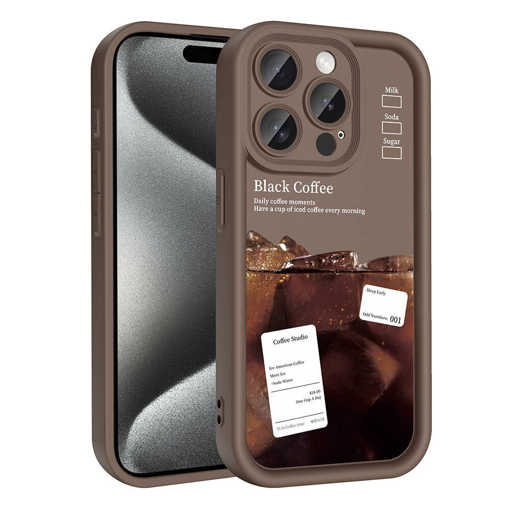 Apple iPhone 15 Pro Kılıf Kamera Korumalı Baskılı Arka Yüzey Zore Klas Kapak Beyaz
