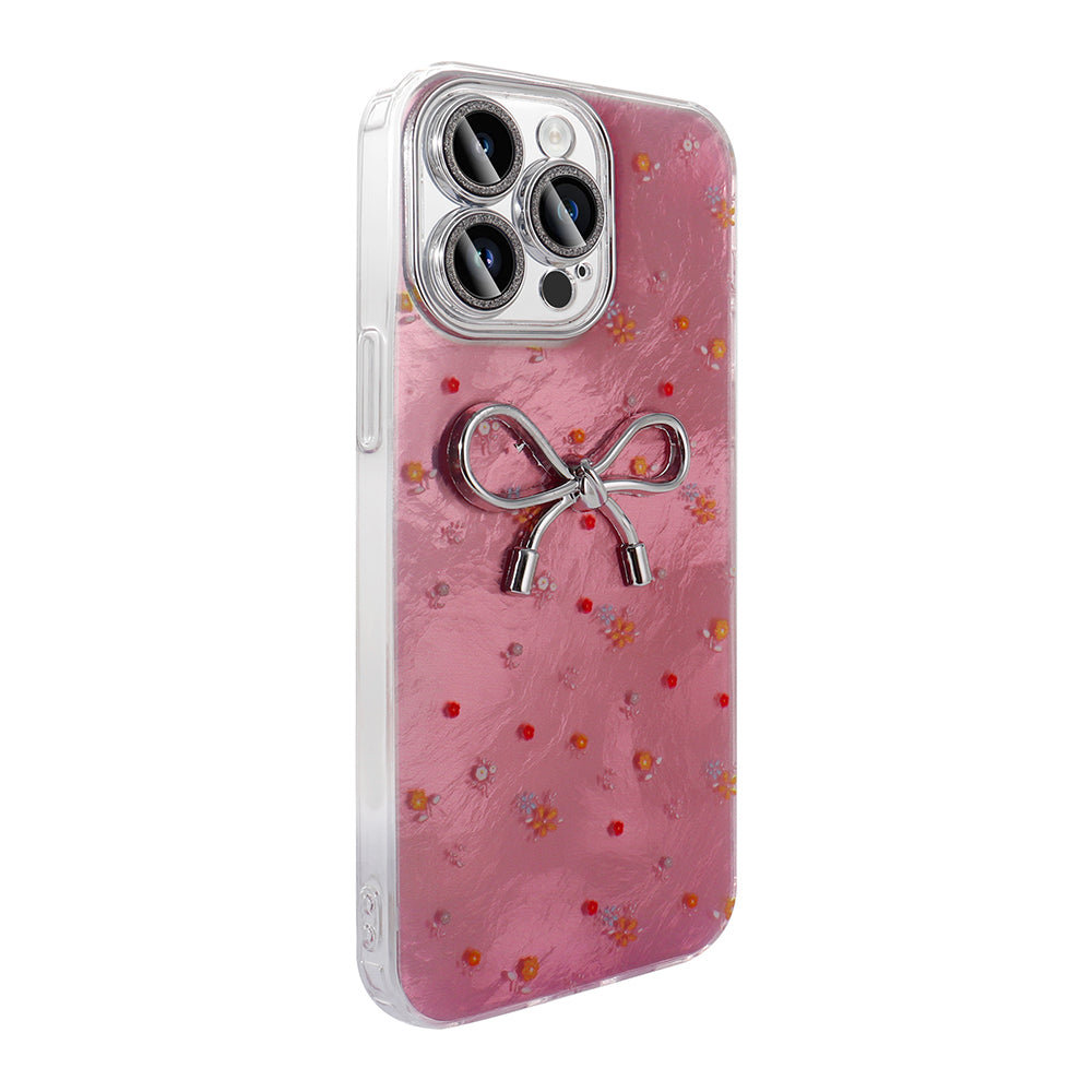 Apple iPhone 15 Pro Kılıf Kamera Korumalı Figürlü Zore Ponti Silikon Kapak Açık Pembe