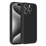 Apple iPhone 15 Pro Kılıf Kamera Korumalı Kartlık Hazneli Zore Vitra Kapak Siyah