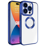 Apple iPhone 15 Pro Kılıf Kamera Korumalı Logo Gösteren Zore Omega Kapak Lila