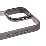 Apple iPhone 15 Pro Kılıf Kamera Lens Korumalı Standlı Zore Klon Lensli Kapak Lacivert