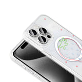 Apple iPhone 15 Pro Kılıf M-Safe Şarj Özellikli Şeffaf Zore Folk Sert Kapak Fiyonk