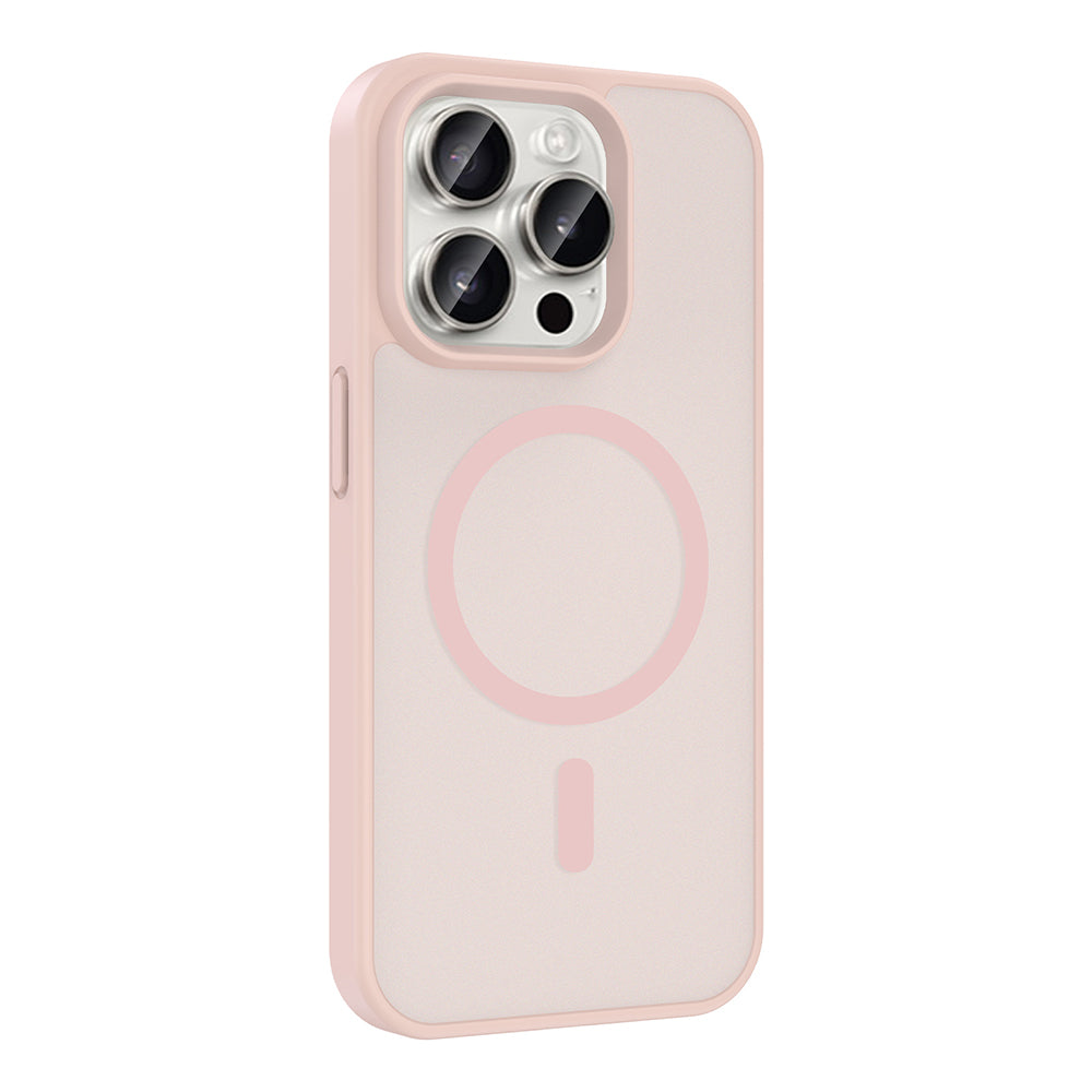 Apple iPhone 15 Pro Kılıf M-safe Şarj Özellikli Babet Kapak Mavi