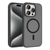 Apple iPhone 15 Pro Kılıf M-safe Şarj Özellikli Babet Kapak Siyah