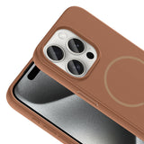 Apple iPhone 15 Pro Kılıf M-safe Şarj Özellikli Zore Meta Kapak Lacivert