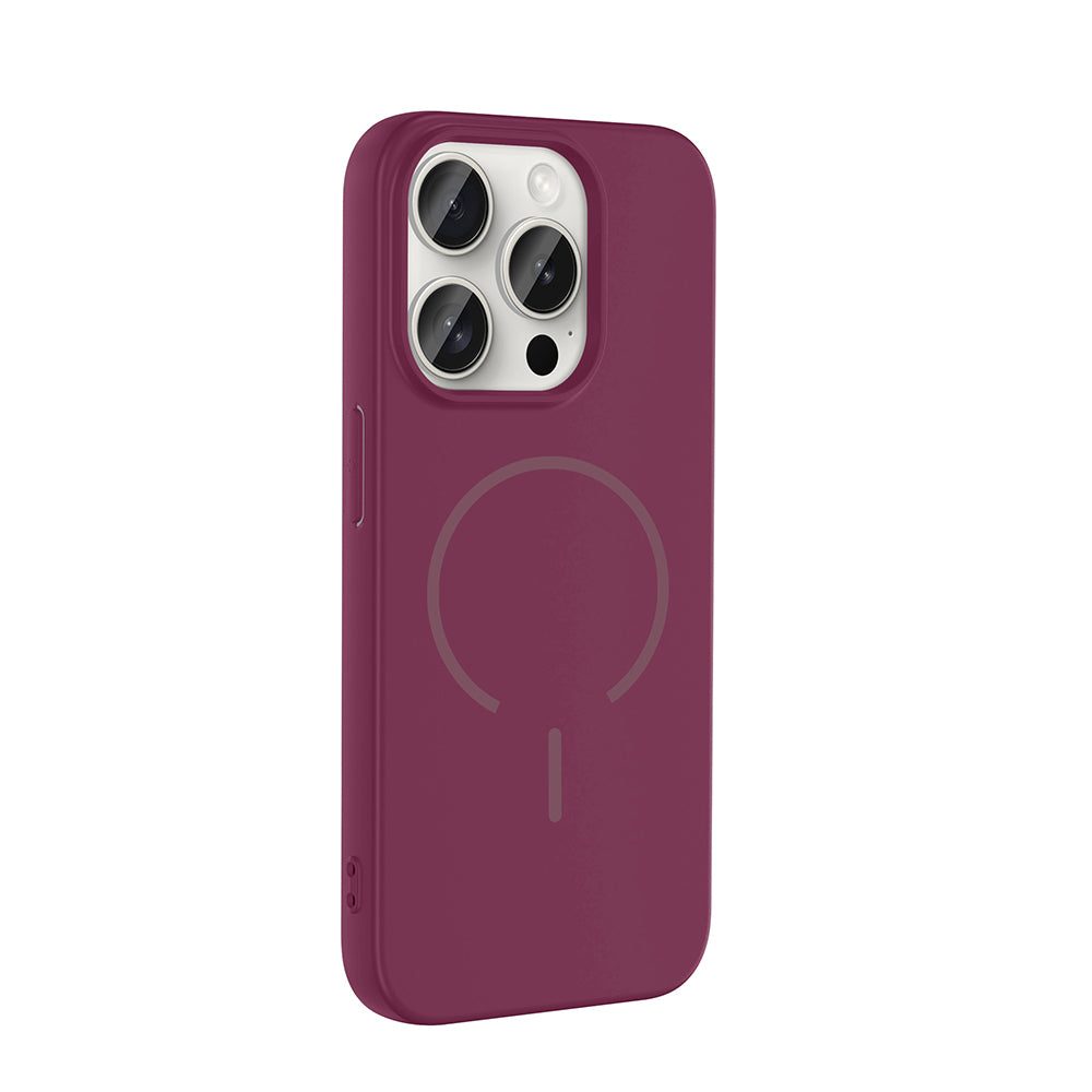 Apple iPhone 15 Pro Kılıf M-safe Şarj Özellikli Zore Meta Kapak Titanyum-Gri
