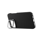 Apple iPhone 15 Pro Kılıf M-safe Şarj Özellikli 600D Kevlar Zore Krek Karbon Standlı Kapak Siyah
