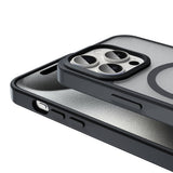 Apple iPhone 15 Pro Kılıf M-safe Şarj Özellikli Mat Arka Yüzey Zore Sio Kapak Gri
