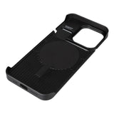 Apple iPhone 15 Pro Kılıf M-safe Şarj Özellikli Mekanizmalı Koku Hazneli Zore Mostar Kapak Kahverengi
