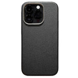 Apple iPhone 15 Pro Kılıf M-safe Şarj Özellikli PU Deri Zore Adora Kapak Koyu Gri