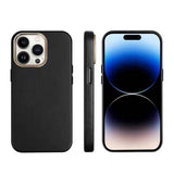 Apple iPhone 15 Pro Kılıf M-safe Şarj Özellikli PU Deri Zore Adora Kapak Koyu Gri