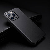 Apple iPhone 15 Pro Kılıf M-safe Şarj Özellikli PU Deri Zore Adora Kapak Koyu Gri