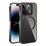 Apple iPhone 15 Pro Kılıf M-safe Şarj Özellikli Standlı Zore Klon Kapak Siyah