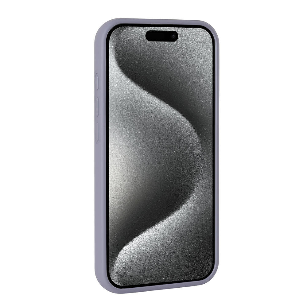 Apple iPhone 15 Pro Kılıf Parlak Taşlı Tasarım Zore Pırlanta Kapak Lila