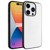 Apple iPhone 15 Pro Kılıf Sert PC Renkli Çerçeveli Zore Riksos Kapak Gold