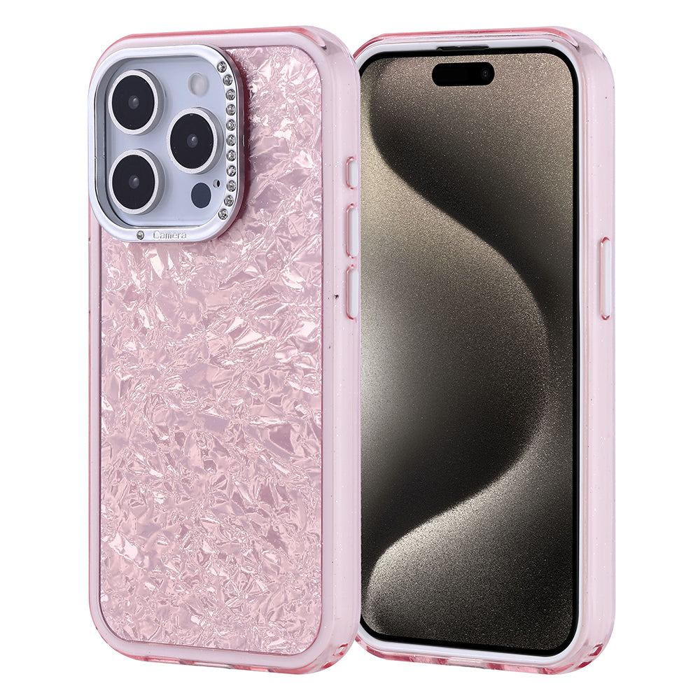 Apple iPhone 15 Pro Kılıf Taşlı Tasarımlı Zore Kapi Kapak Gümüş