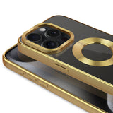 Apple iPhone 15 Pro Kılıf Tek Kamera Çerçeveli Logo Gösteren Zore Omega Kapak Siyah