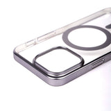 Apple iPhone 15 Pro Kılıf Wireless Şarj Özellikli Sert PC Zore Mat Riksos M-safe Kapak Siyah