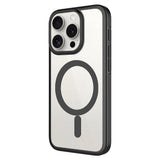 Apple iPhone 15 Pro Kılıf Wireless Şarj Özellikli Sert PC Zore Mat Riksos M-safe Kapak Gri