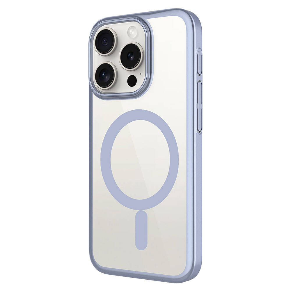 Apple iPhone 15 Pro Kılıf Wireless Şarj Özellikli Sert PC Zore Mat Riksos M-safe Kapak Siyah