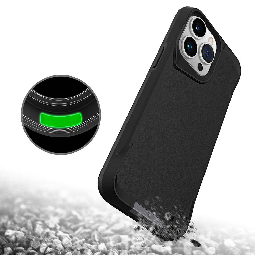 Apple iPhone 15 Pro Kılıf Zore Airbag Kenarlı T-Max Mat Standlı Kapak Gri