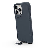 Apple iPhone 15 Pro Kılıf Zore Airbag Kenarlı T-Max Mat Standlı Kapak Lacivert